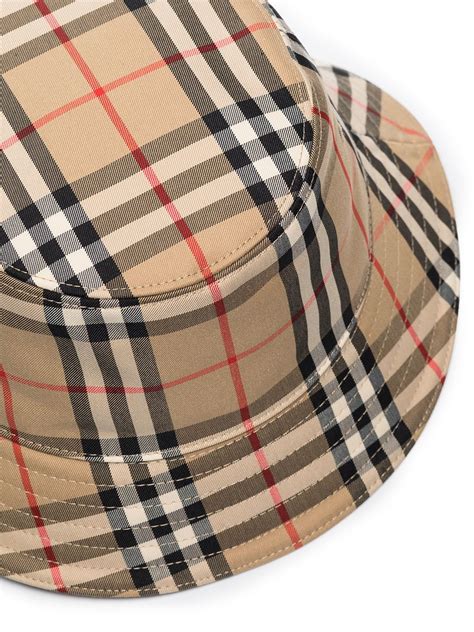vintage check burberry hat